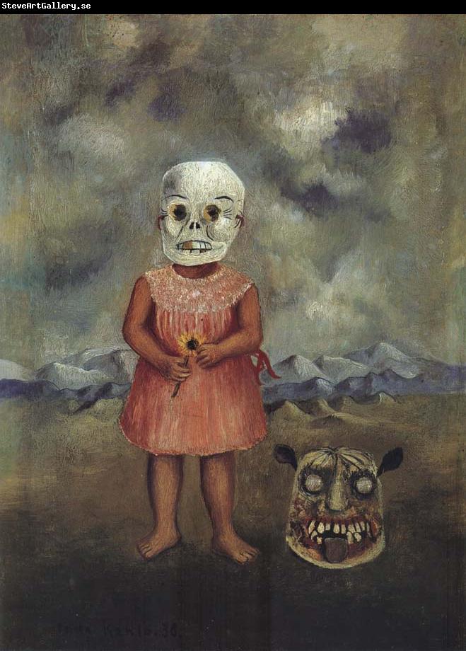 Frida Kahlo Girl with Death Mask